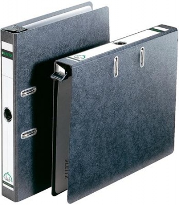 Záložka do šanónu, 50 mm, A4, kartón, na závesné dosky, LEITZ, čierna
