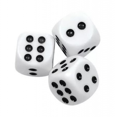 Plastové hracie kocky, 3 ks