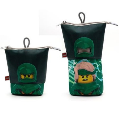Peračník, na zips, pop-up, LEGO "Ninjago Lloyd", čierny-zelený, vzorovaný