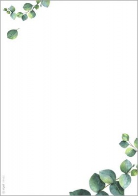 Predtlačený papier, obojstranný, A5, 90 g, SIGEL "Eucalyptus"