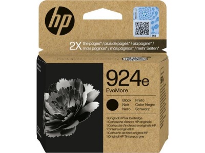 4K0V0NE Atramentová náplň do Officejet Pro 8120e, 8130e tlačiarní, HP 924 EvoMore, čierna, 1000 strán