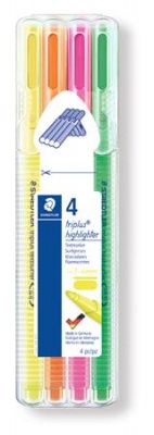 Zvýrazňovač, sada, 1-4 mm, STAEDTLER "Triplus 362", 4 rôzne farby