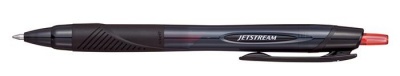 Guľôčkové pero, 0,35 mm, stláčací mechanizmus, čierne pero, UNI "SXN-157S Jetstream Sport Eco", červená