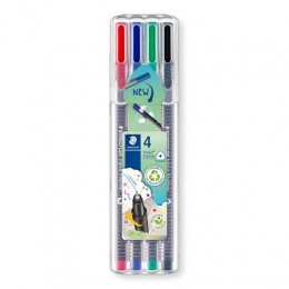 Liner, sada, 0,3 mm, STAEDTLER "Triplus STAEDTLER Box", 4 rôzne farby