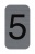 Informačná tabuľka, samolepiaca, 2,5x4,4 cm, hliníkový vzhľad, EXACOMPTA, č. 5