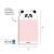 Samolepiaci bloček "Panda", 90×165 mm, 60 listov, APLI Back2Fun, ružový